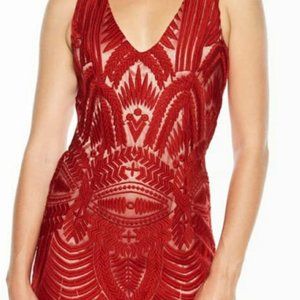 Bardot Lace dress in Lipstick Red NWT